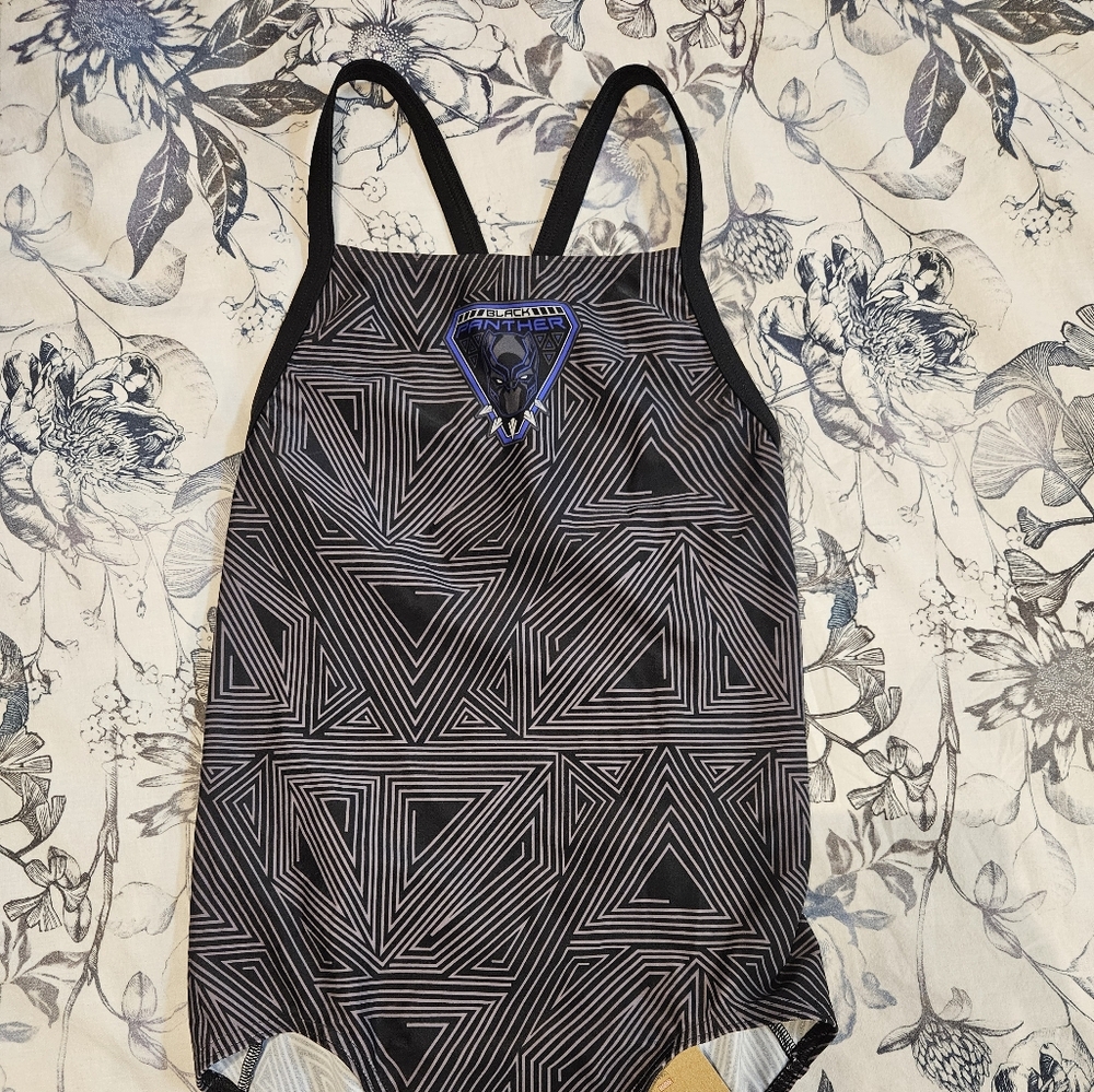 NWT Marvel black panther girls swimsuit size adult XS or girls 12-14